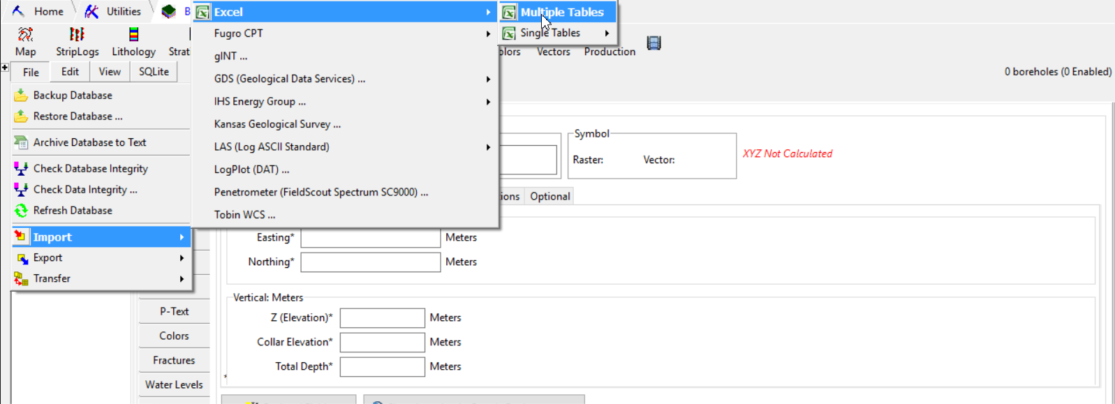 RockWorks 17 Excel Import