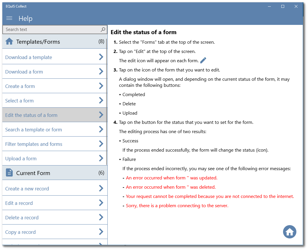 Form management details