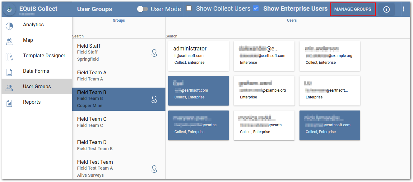 Manage Groups