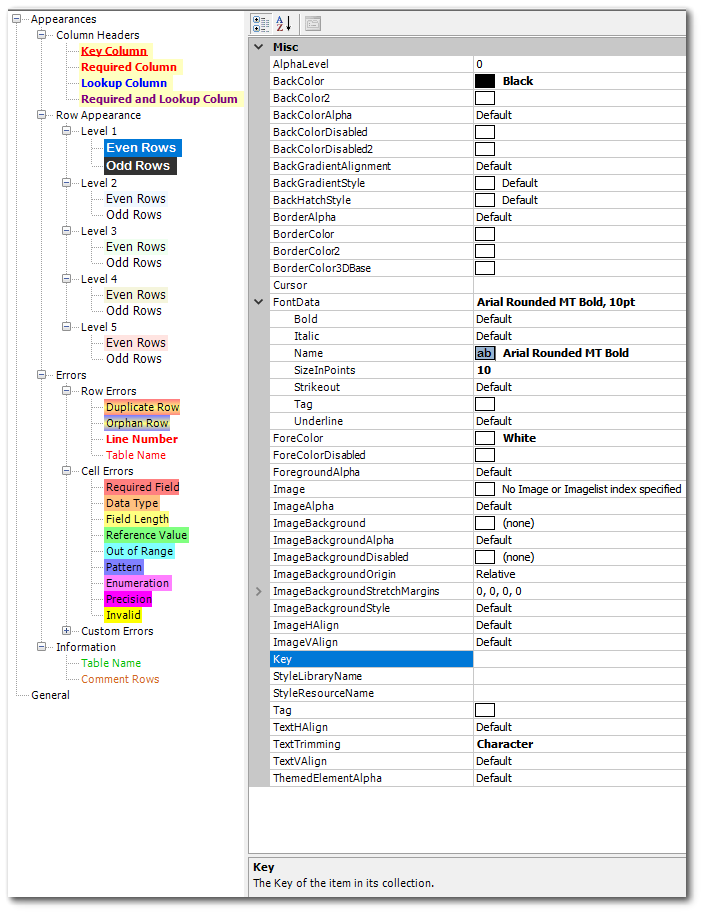 EDP_application_menu_options_appearance