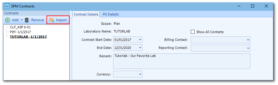 SPM-Contract-Import